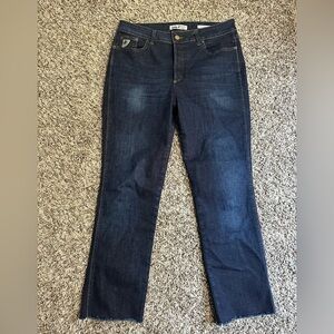 Lois Denim Jeans Mens 31 Blue Washed Casual Straight Leg 100% Cotton Raw Hem